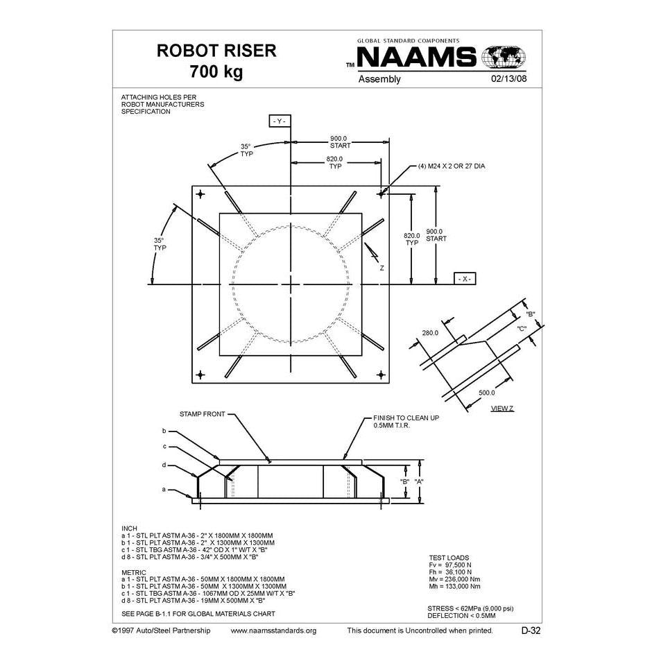 NAAMS Base Robot Riser ARR680 Online Hot Sale