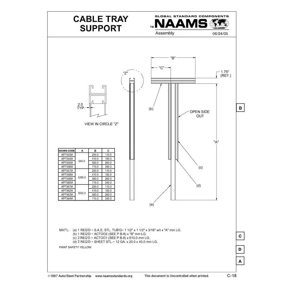 NAAMS Cable Tray APF564M Online Hot Sale