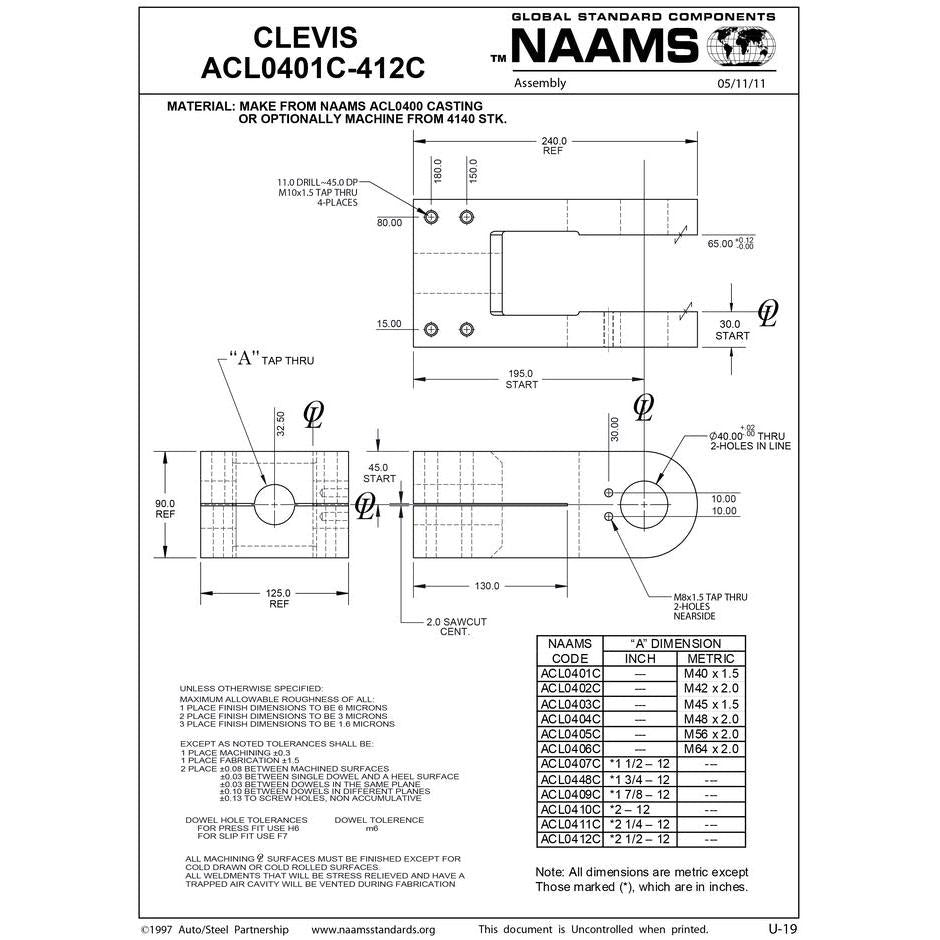 NAAMS Clevis ACL0403C Online Sale