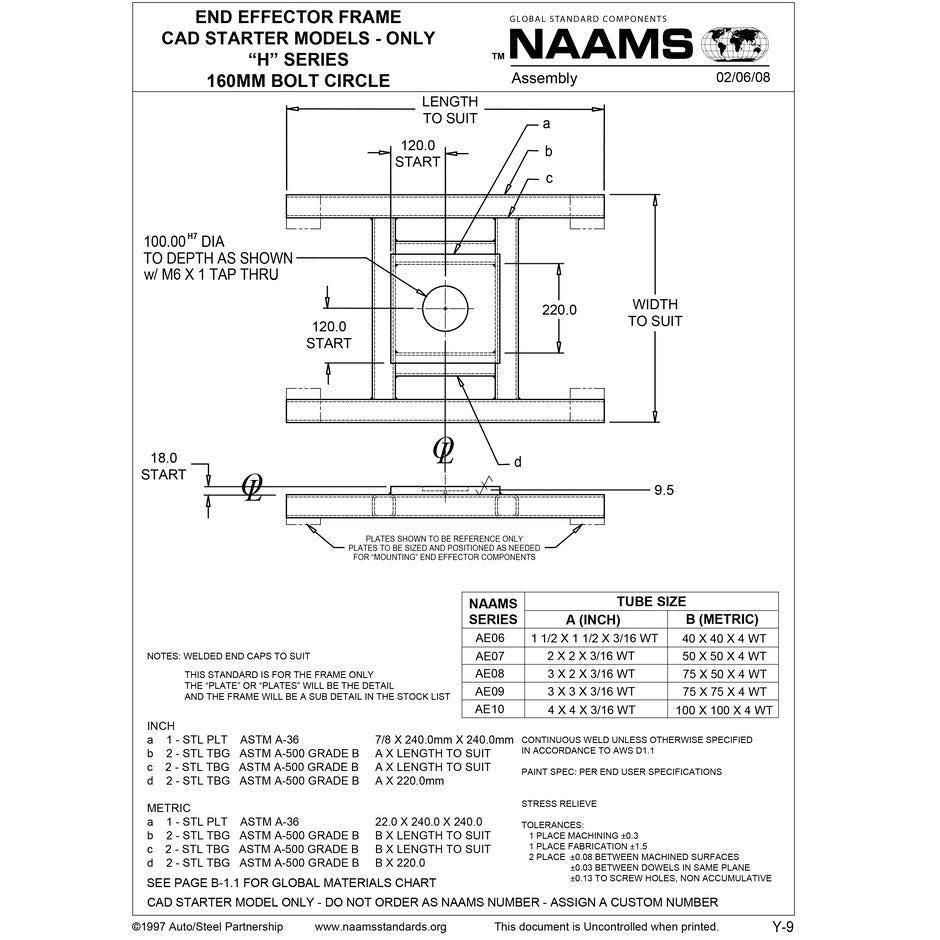 NAAMS End Effector Frame AE09 Online now