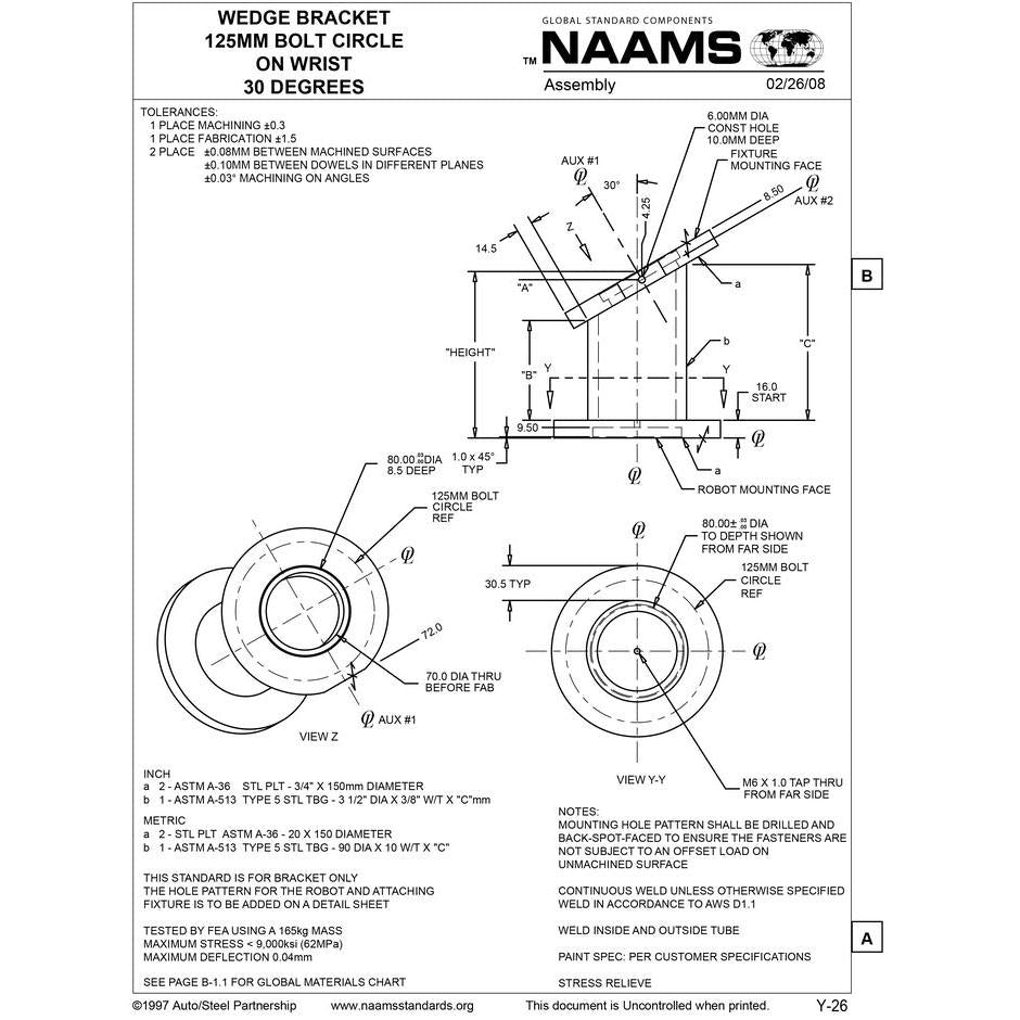 NAAMS Wedge Bracket AWB810 on Sale
