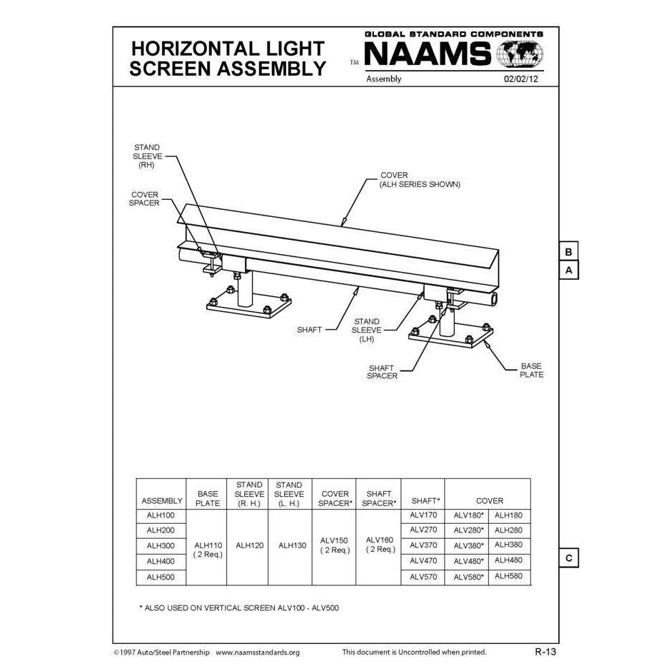 NAAMS Light Screen Assembly ALH300 Supply