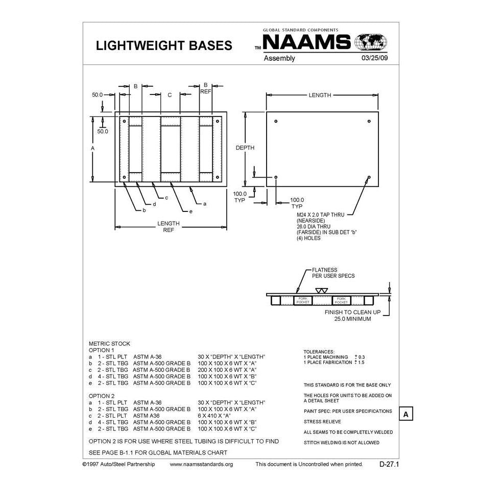 NAAMS Lightweight Base ASB1014LM Discount