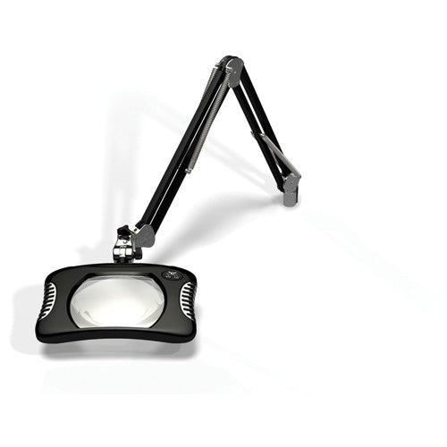 O.C. White KC53824004B Green-LiteÆ 7″×5-1/4″Black Rectangular LED Magnifier; 43″ Reach; Table Edge Clamp Sale