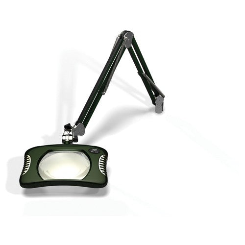 O.C. White KC53824004RG Green-LiteÆ 7″×5-1/4″Racing Green Rectangular LED Magnifier; 43″ Reach; Table Edge Clamp Discount