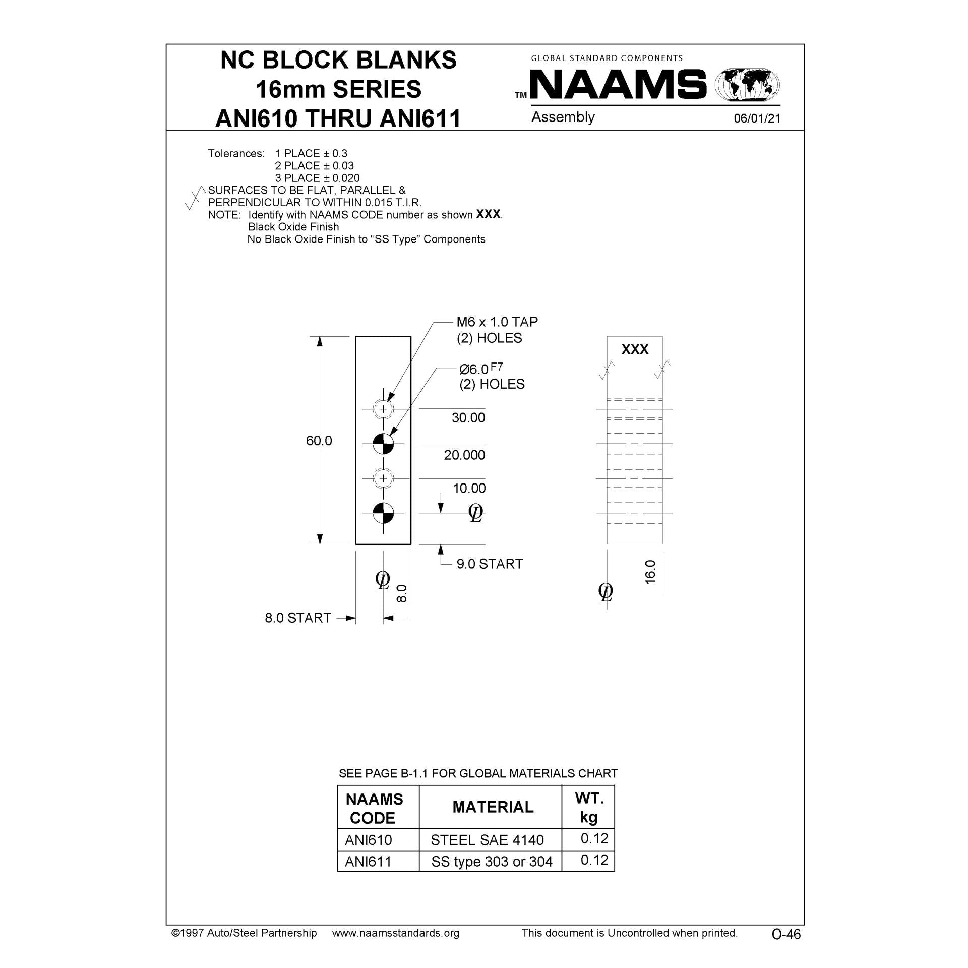 NAAMS NC Block ANI611 Sale