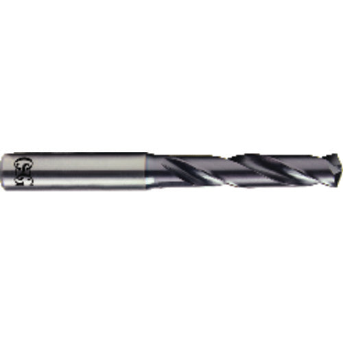 OSG USA, Inc. TP45HP2434374 7/16 Dia. ?12 mm Shank ?55 mm Flute Length ?102 mm OAL, 3xD, 140°, TiAlN, 3 Flute, External Coolant, Round Solid Carbide Drill Online Hot Sale