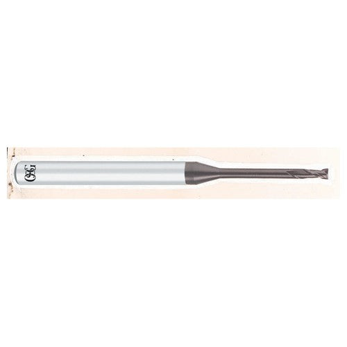 OSG USA, Inc. TP483100403 0.4 mm Dia. ?4 mm Shank ?0.3 mm DOC ?50 mm OAL, Carbide, SiC, 2 Flute, Round, Corner Radius, Solid End Mill on Sale
